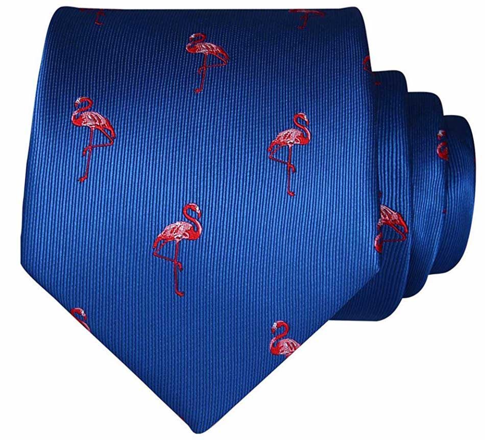 Flamingo necktie, that comes with a pocket square