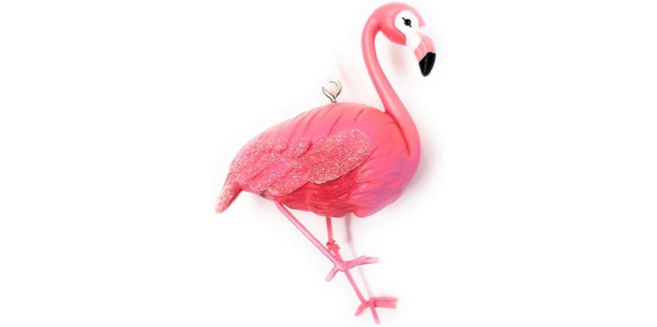 Hallmark pink flamingo ornament