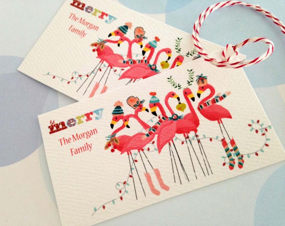 Vintage feel Christmas tags with personalization option