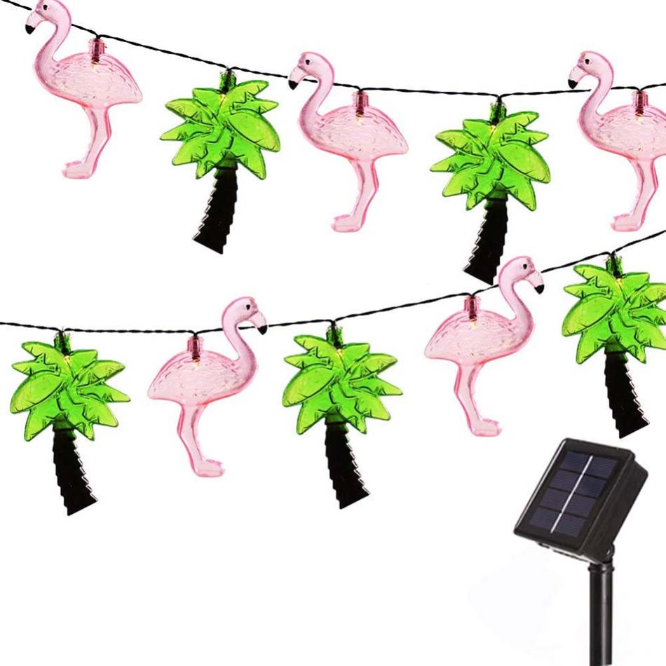 Pink flamingo lights for outdoor use